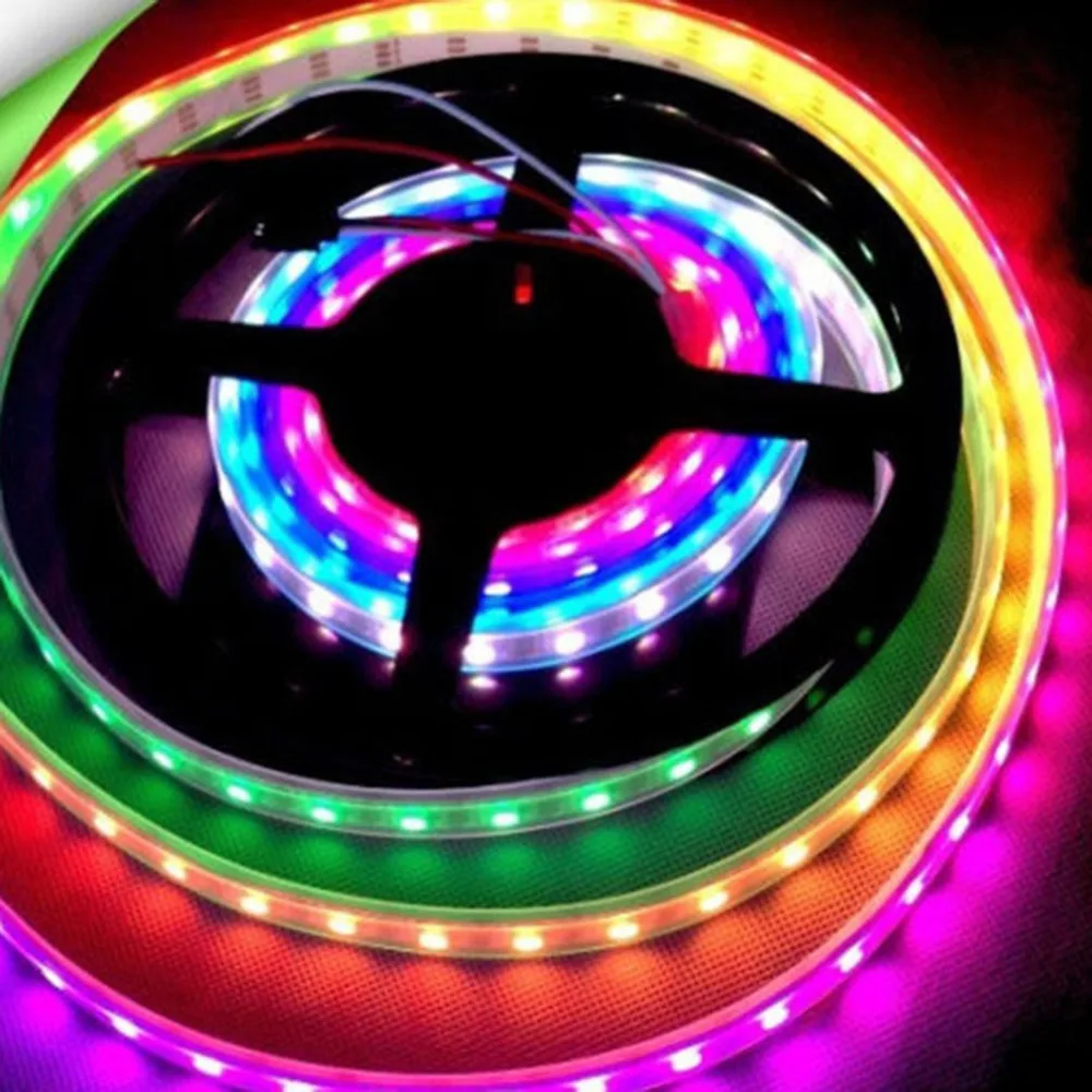 Multicolor WS2811 High Brightness 5050 SMD LED Light Strip Waterproof Individually Addressable DC 12V Wide Viewing Angle | Лампы и