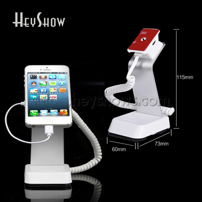 

6xNew metal charging phone security stand iphone alarm holder anti-theft display device for andriod Apple store