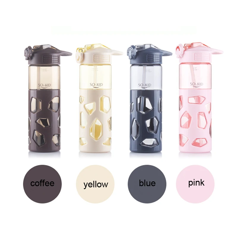 

Plastic bpa free water bottle with pop up lid and straw 700ml suitable for gym, sports, tour