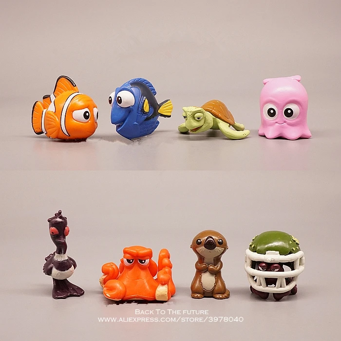Disney Find Nemo Dory 4 6 см 8 шт./компл. мини ПВХ фигурка модель осанки Аниме Коллекция