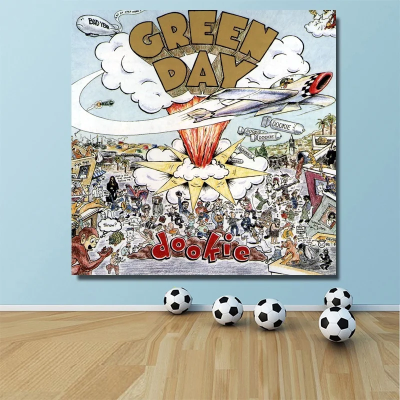 Green Day Dookie музыка Обложка альбома плакат печать на холсте Wall Art Home Decor без рамки
