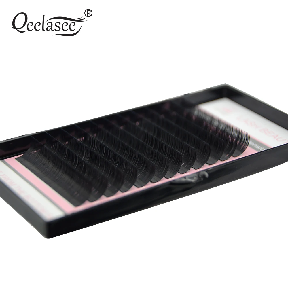 Qeelasee 4 чехла 0,07 3D объем норки индивидуальное наращивание ресниц искусственный cils Макияж ресницы «maquiagem» cilios корейский материал