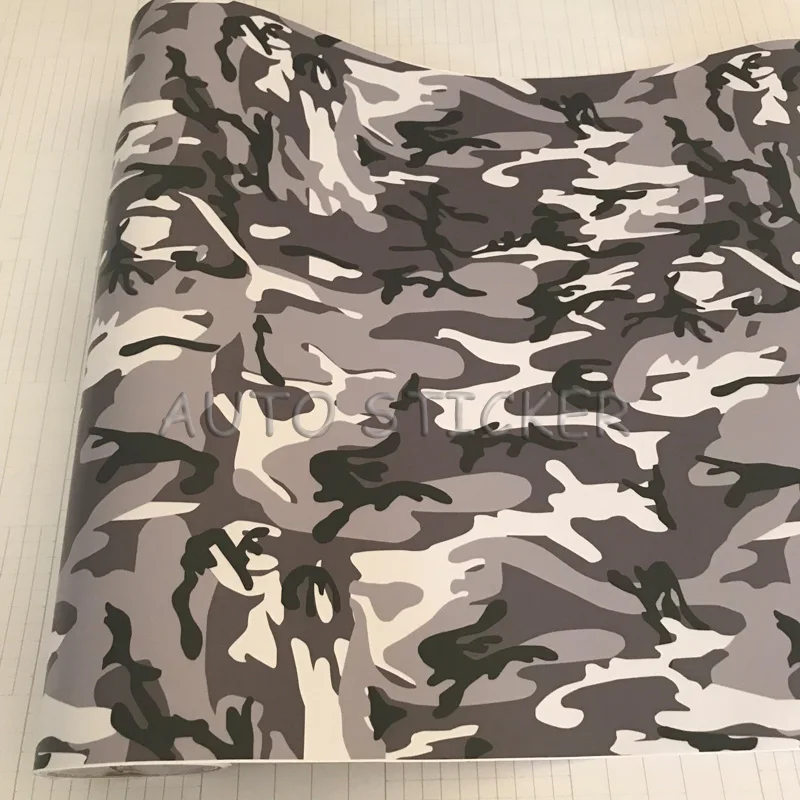 Black white gray camo vinyl car wraps car sticker 5