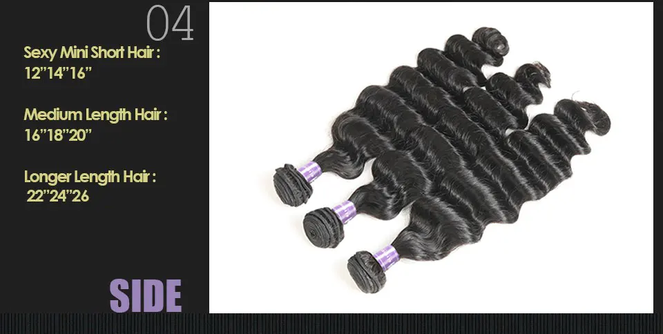 Brazilian Loose Deep Human Hair Weave 3Bundles Deal Non Remy Hair Weaving Human Hair Weft 100% Alimice Hair Extensions 8-30 Inch (9)