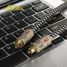 Jsj JF-G72 trançado digital fibra óptica spdif md dvd toslink cabo cabo de ligação entusiasta áudio digital cabo 1 m-5 m