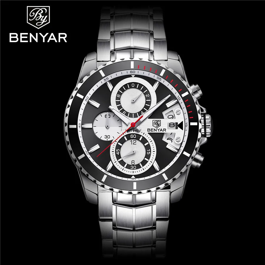 

BENYAR Top Luxury Brand Sport Men's Watch Reloj Hombre Fashion Military Waterproof Quartz Watch Relogios Support Dropshipping