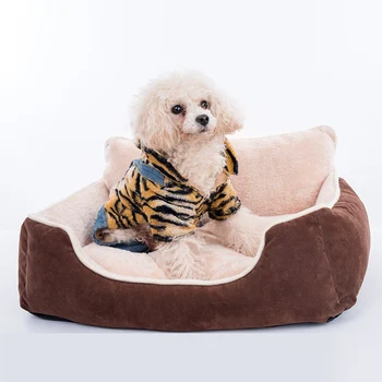 

Fully Detachable Washable Independent Pillow Dog Bed Rectangle Grooved Orthopedic Dog Beds TB Sale