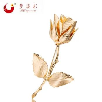 

MZC Brand Unique Rose Flower Brooches High Quality Gold Color Metal Bouquet for Women Wedding Dress Corsage Brosh Jewelry