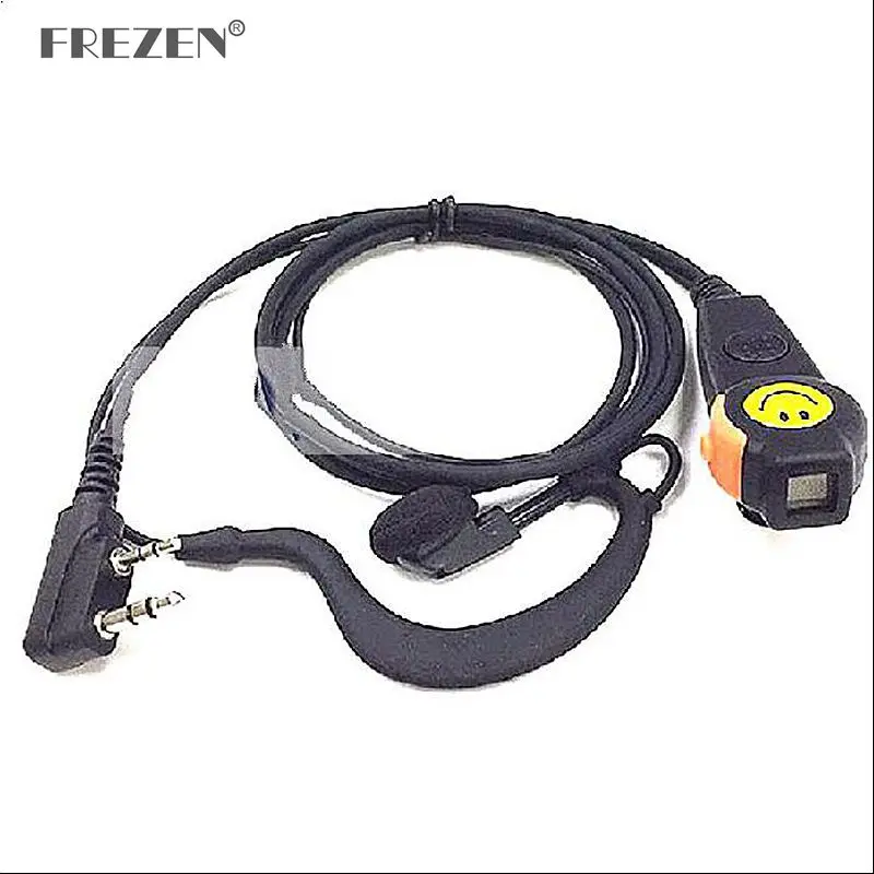 Walkie Talkie Smile Earpiece Dual PTT Ear Hanging Headset Наушники для Kenwood Puxing Baofeng Ham Two Way Radio|Рации| |