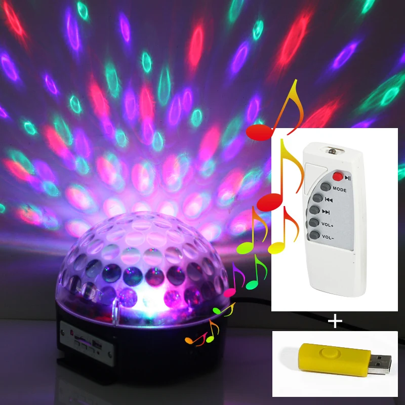 EU US Led 6 3W Channel DMX512 Control Digital LED DJ RGB Crystal Magic Ball Effect