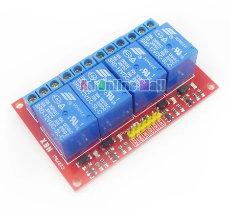 

3PCS/LOT 4 Channel 12V Relay Module For PIC ARM AVR DSP Single Chip Microcomputer for arduino Household Appliance Control