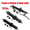 3 Pcs Front & Center &Rear Bridge Axle set HengLong WPL B-1 B-14 B-24 B24 C14 C-14 1/16 Military Truck RC Car part fast shipping ► Photo 1/6