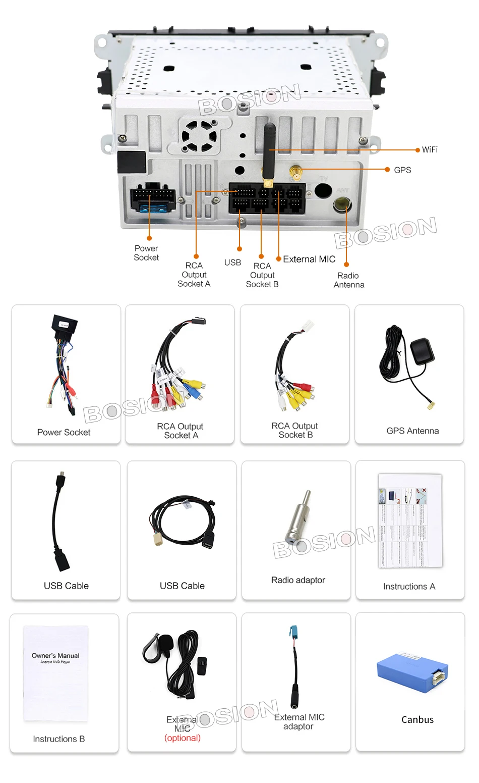 Best Quad core Android 7.1 2 din android car radio gps for Ford Focus 2 S-max Mondeo C-max 2GB Ram 16GB ROM Mirror link wifi 3G dvd 3