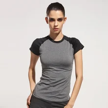 Быстросохнущие спортивные лосины для йоги, Женская Спортивная футболка с короткими рукавами для фитнеса, футболки для йоги, спортивная одежда для бега, одежда для спортзала