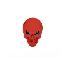 2019New 3D Creative Terrorist Metal Red Skull Body Stickers Stereo Car Tail Sticker Car-styling Car Stickers Auto products skull sward shape chrome car body sticker silver black red