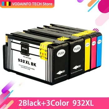 

QSYRAINBOW 5Pack 932XL 933XL Compatible Ink Cartridge Replacement For HP 932 XL 933 XL For HP Officejet 6100 6600 6700 7110 7610