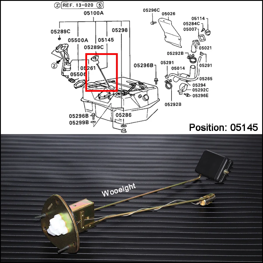 

Wooeight MB571603 Fuel Tank Level Gauge Sender Unit Fit for Mitsubishi Montero 1989-1999 For Pajero II Classic