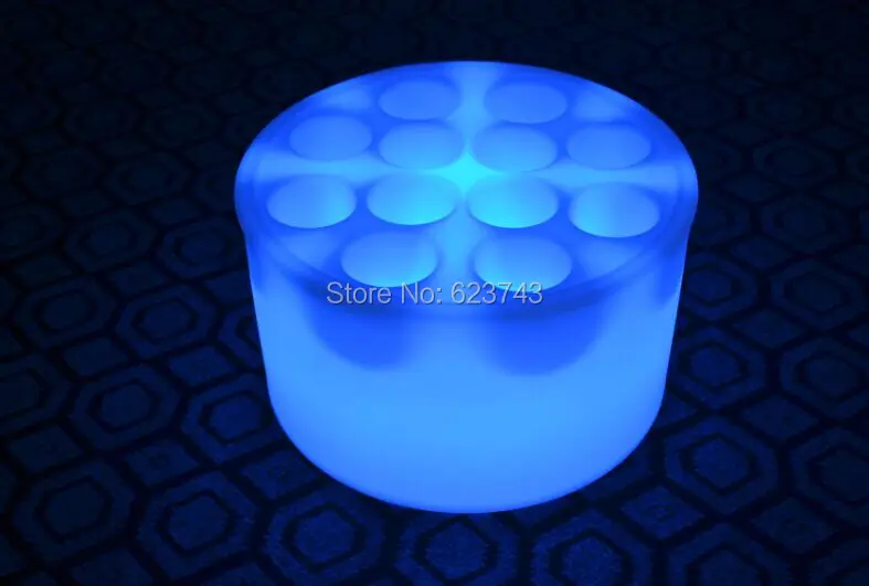 

Waterproof 10 Holes Light Up LED Serving Tray Multi Colors Rechargeable Flashing LED fruit drinks Bars trays Holder light