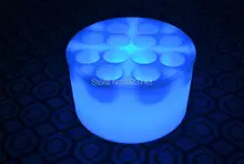 Waterproof 10 Holes Light Up LED Serving Tray Multi Colors Rechargeable Flashing LED fruit drinks Bars trays Holder light free shipping waterproof led light up serving tray multi colors rechargeable luminous led trays light 24 keys remote controller