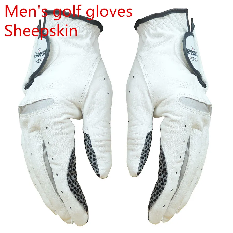 

Golf gloves Men's Golf Genuine leather gloves Left and Right Hand,Breathable Pure Sheepskin with Anti-slip granules