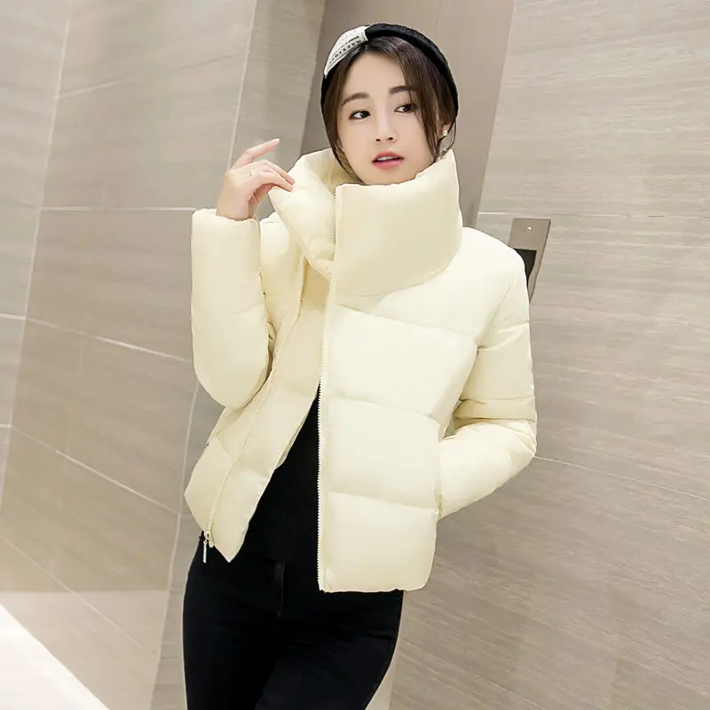 Stand Collar Short Parka Cotton Wadded Womens Winter Jackets Abrigos Mujer Invierno 2019 Coat Women Winter Jacket Women C3740