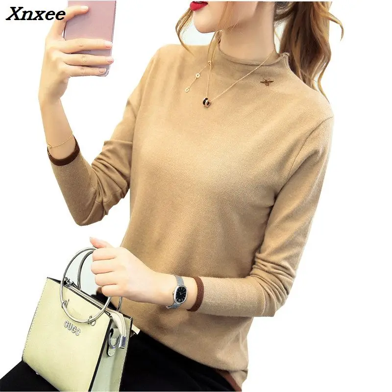 FEMALE SWEATER winter 2018 turtlenecks women's pullover korean sweater female top women round neck sweaters Pullover  turtleneck