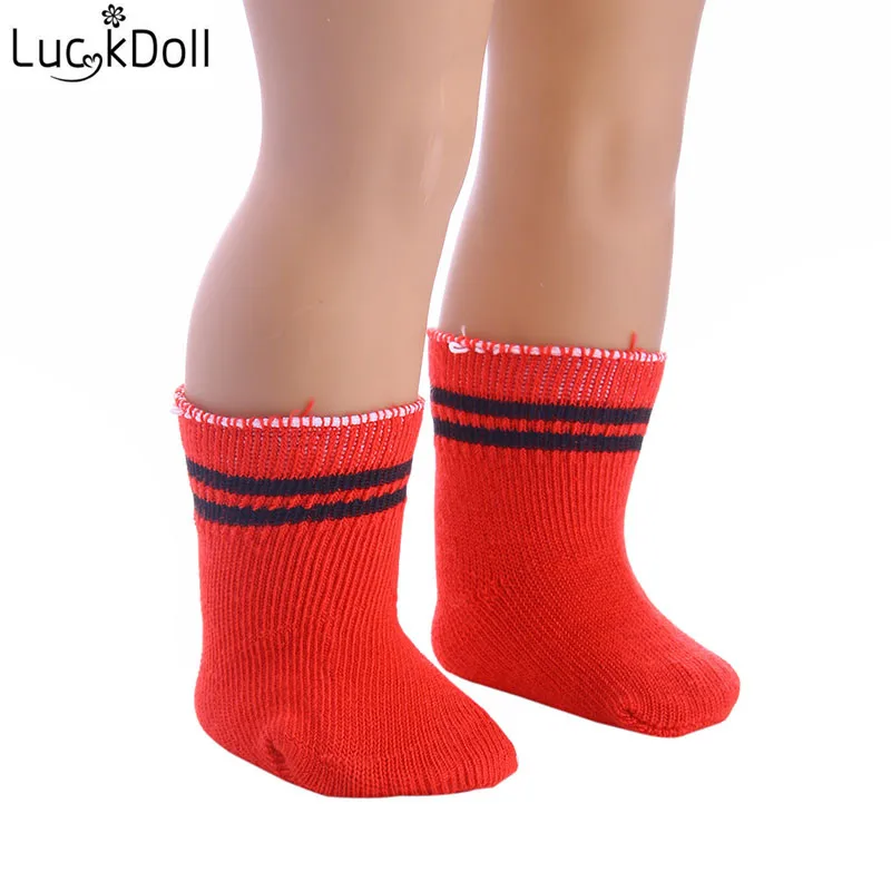 Яркие носки LUCKDOLL размер 18 дюймов американский 43 см Детская кукла одежда
