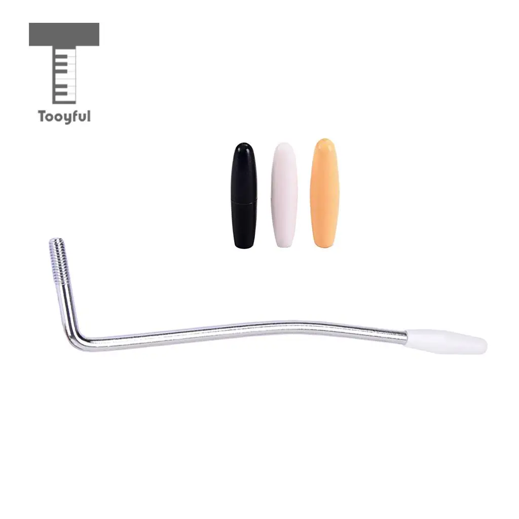 Replacement 5mm Thread Tremolo Arm Whammy Bar with 3pcs Tips for Strat ST Standard Guitar
