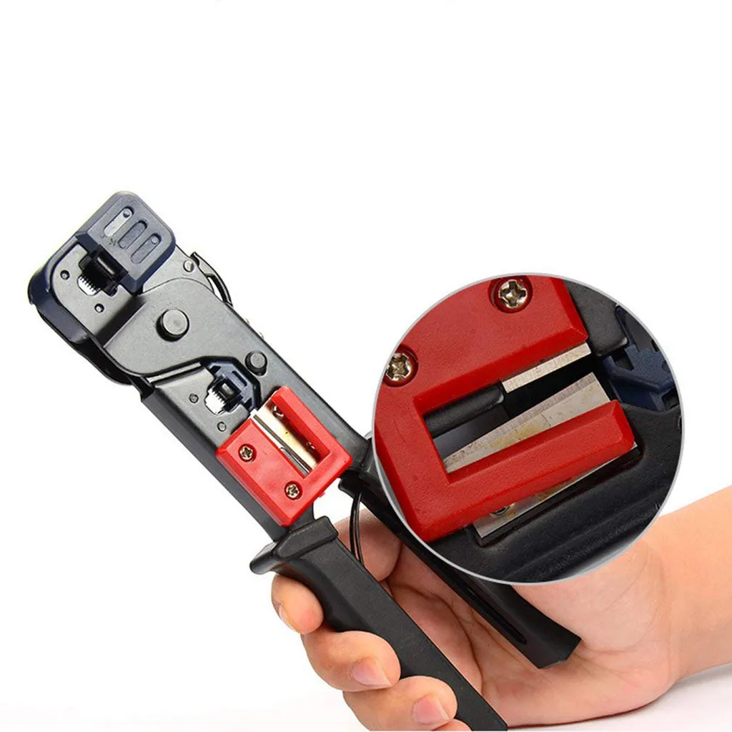 

Multi-Function Cable Clamp Rj11 / 45 Crimping Tool Network Cable Clamp high carbon steel professional tools precise crimping