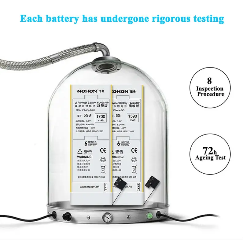 NOHON Battery For Apple iPhone 5 Details (07)
