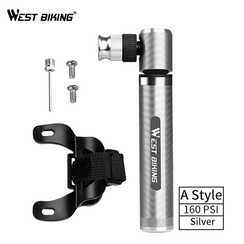 West biking насос на насосы для велосипеда мячей велосипед ручной мини шины иглы