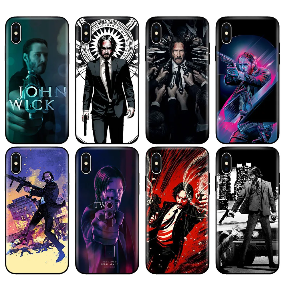 Черный чехол из ТПУ для iphone 5 5s SE 2020 6 6s 7 8 plus x 10 силиконовый XR XS 11 pro Max John Wick |