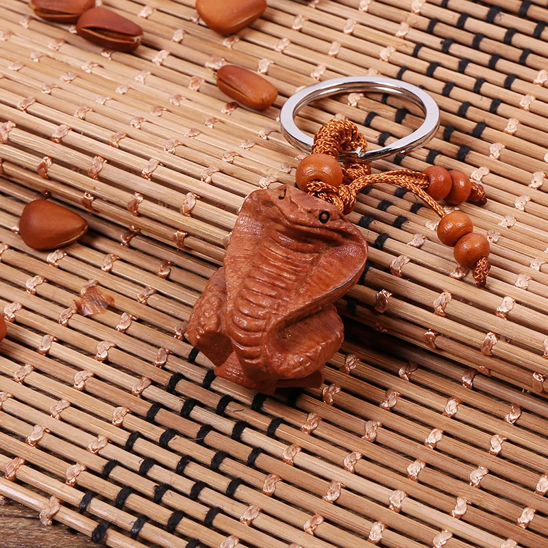 Бесплатная доставка резная деревянная стереопряжка jujube для ключа подарок кулон