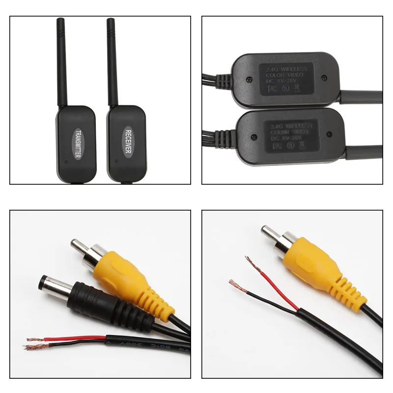Comprar ANLUD 2,4G transmisor inalámbrico cámara de visión trasera Video receptor Kit para coche Bus camión reversa DVD Monitor cámara de respaldo rango de 100m