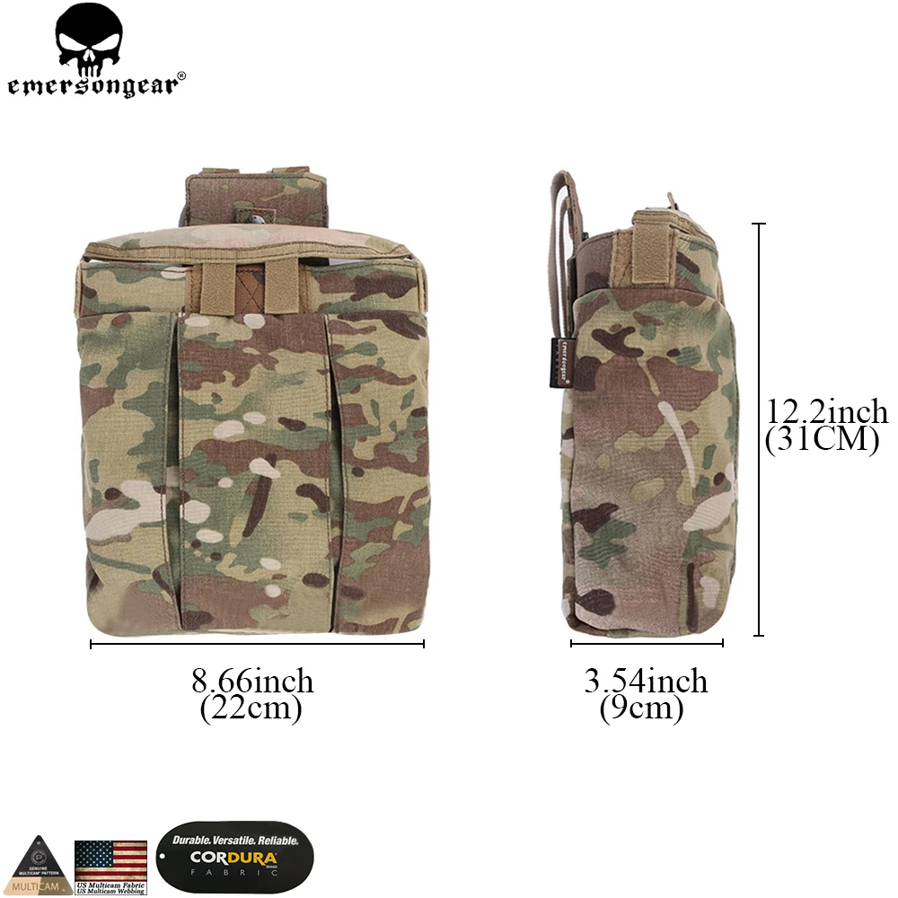 EMERSONGEAR Drop Pouch Tactical Dump Pouch Molle Magazine Pouch Airsoft Hunting Accessory Tool Mag Drop Pouch Multicam EM9042