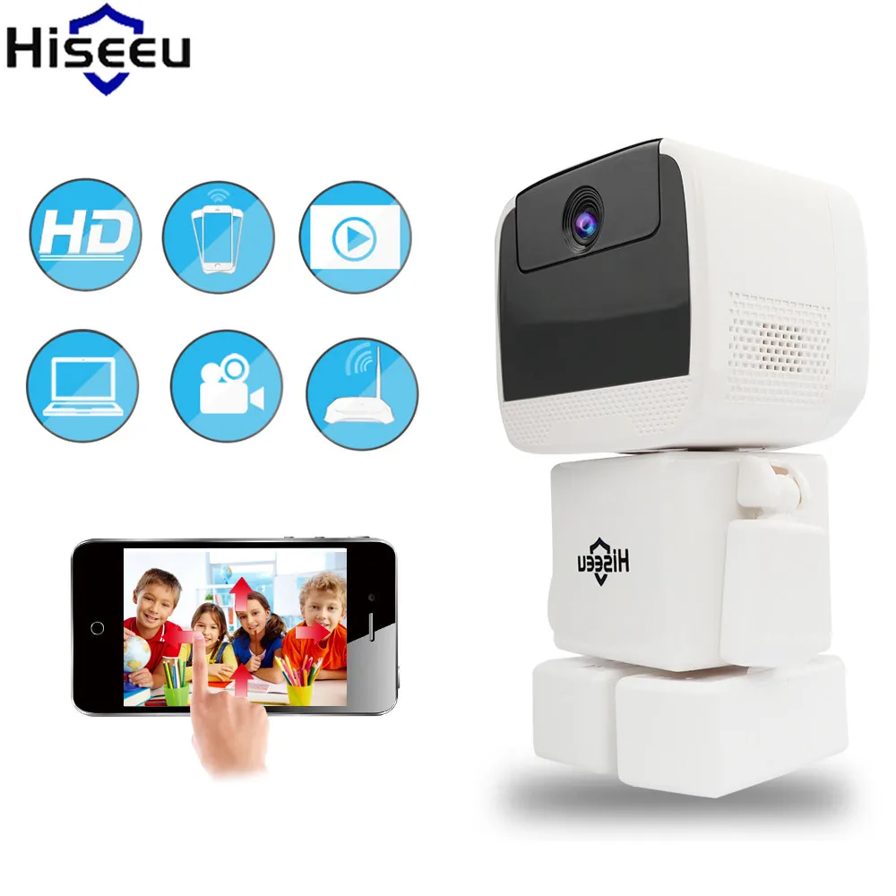 Hiseeu ip камера 960 P HD робот ночного видения двухстороннее аудио детский монитор CCTV SD