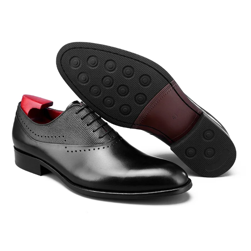 

Brown Brand Oxford Shoes Men Wedding Office Formal Shoes Genuine Leather Luxury Italian Handmade Men's Footwear Dress Shoes