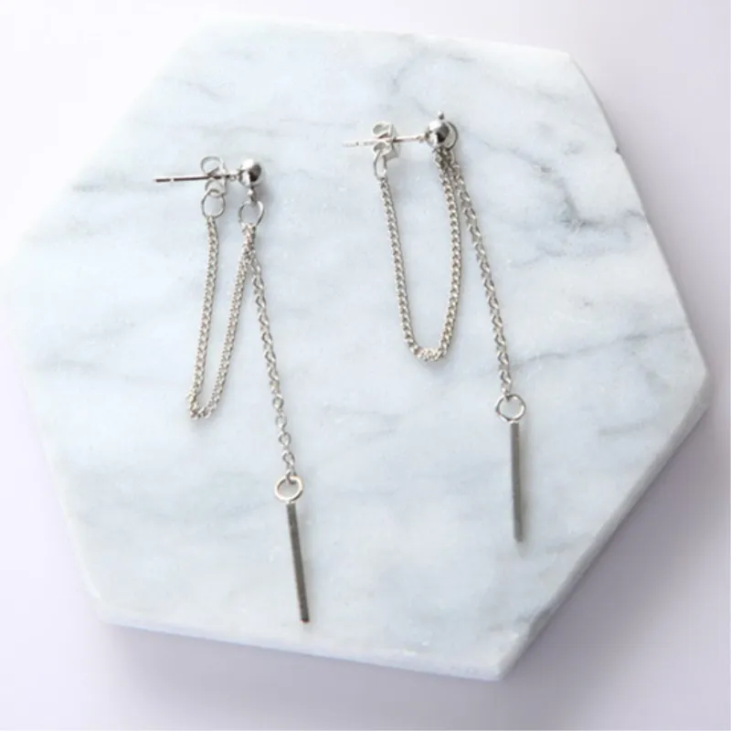 EK126 Korean Fashion Jewelry Earrings Tassel Retro Long Drop Earrings Chain Metal Earrings Wholesale Statement Earrings Brincos - Image 3