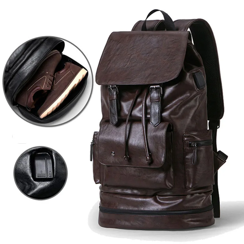 

BaiLiLaoRen Men Travel Laptop Backpacks Large Capacity Backpack with USB Multifunction Backpack Rucksack for Mochila Luggage Bag