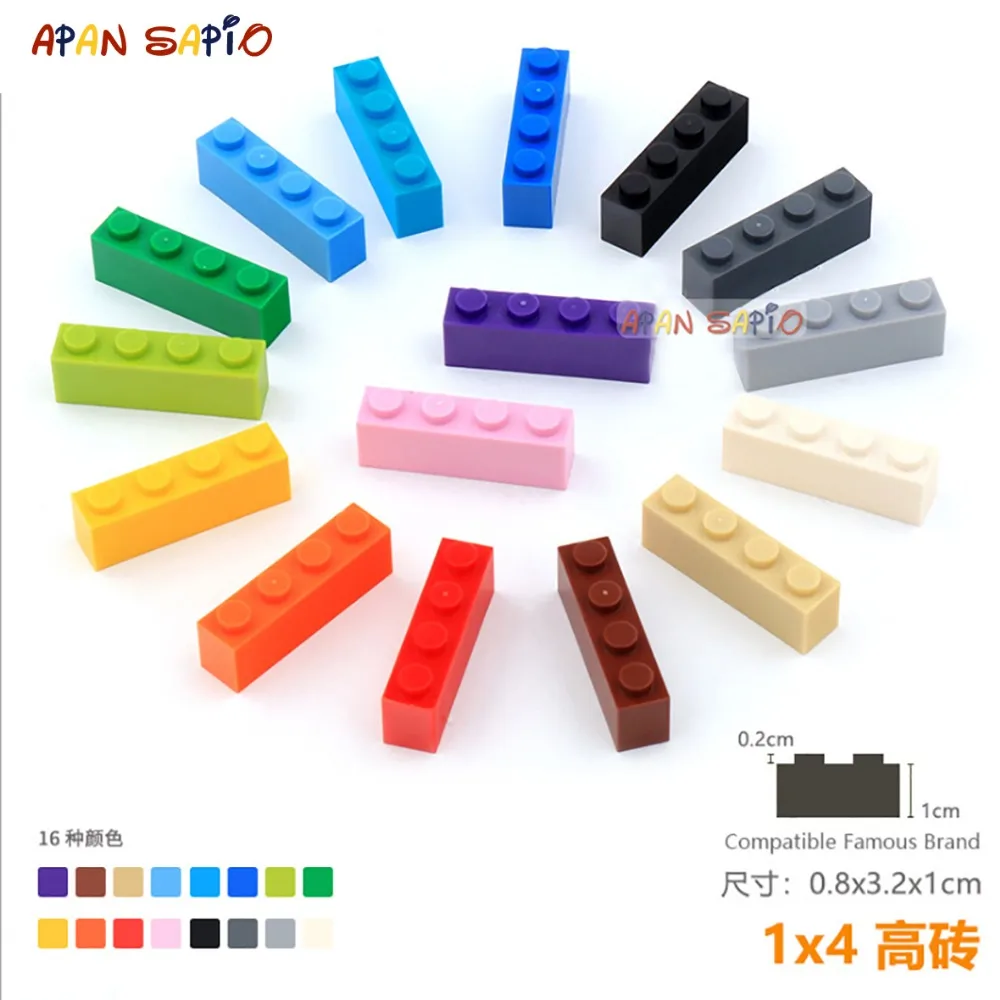 12pcs/lot DIY Blocks Building Bricks Thick 1X4 Educational Assemblage Construction Toys for Children Size Compatible With Brand classic toys dots classic base plates blocks small size diy bricks baseplates construction building toys for children kids gifts