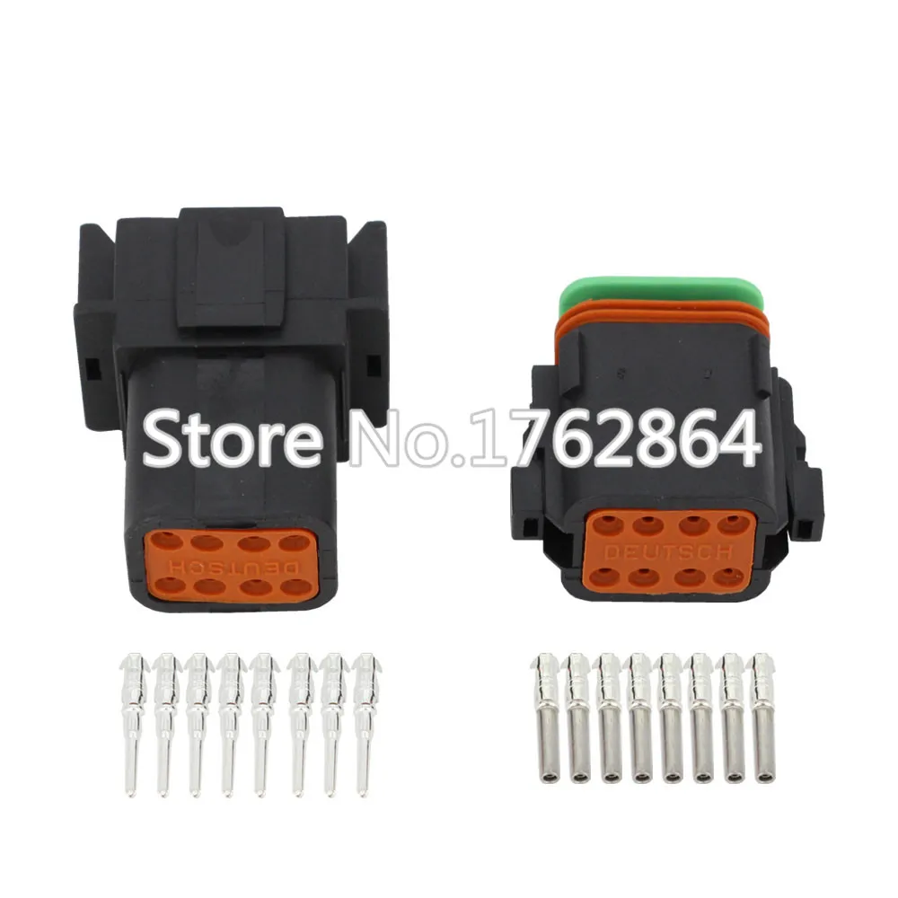 

Black DT04-8P/DT06-8S Deutsch Connectors 8 Pin Automobile waterproof wire electrical male female connector plug 22-16AWG