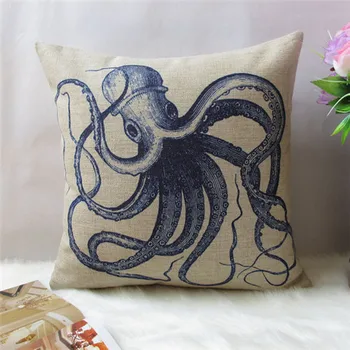 

45x45cm Custom Octopus Cushion Cove Animal Cushions Covers for Home Decor Decorative Pillow Covers Sofa Plain Pillow Cases