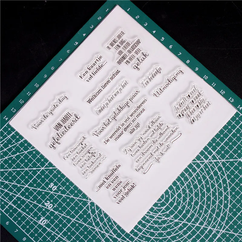 Голландское слово резиновый силиконовый прозрачный штампы для tamтампонов прозрачное уплотнение фоновая карточка со штампом Изготовление Diy Нидерландов