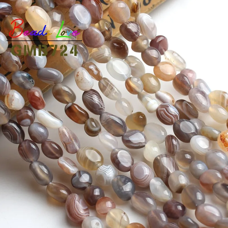 

6-8MM Irregular Shape Natural Persian Agates Stone Loose Spacer Beads For Jewelry Making 15 Inches DIY Bead Bracelet Necklace