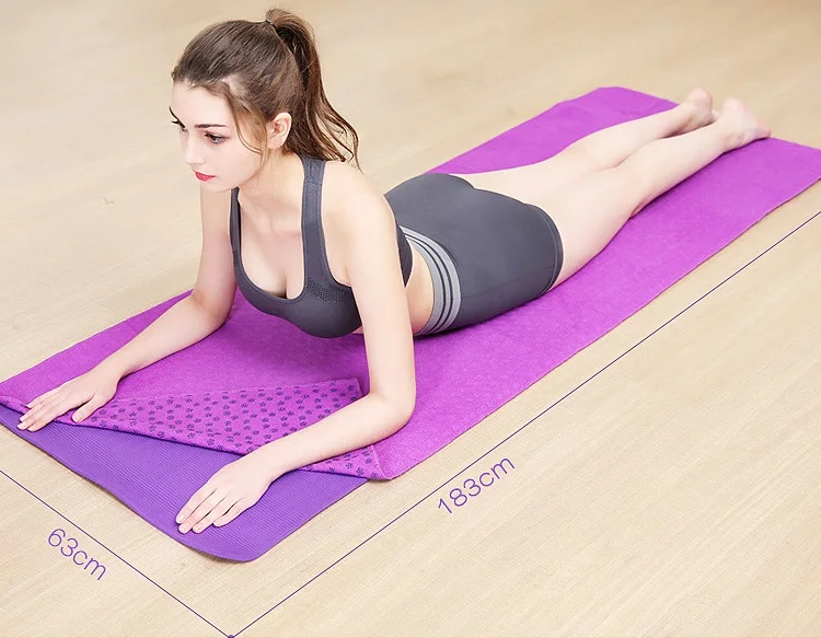 Yoga коврик против скольжения полотенце защиту окружающей среды ультра-тонкого волокна yoga коврик портативный складной машины коврик для занятий полотенце для йоги
