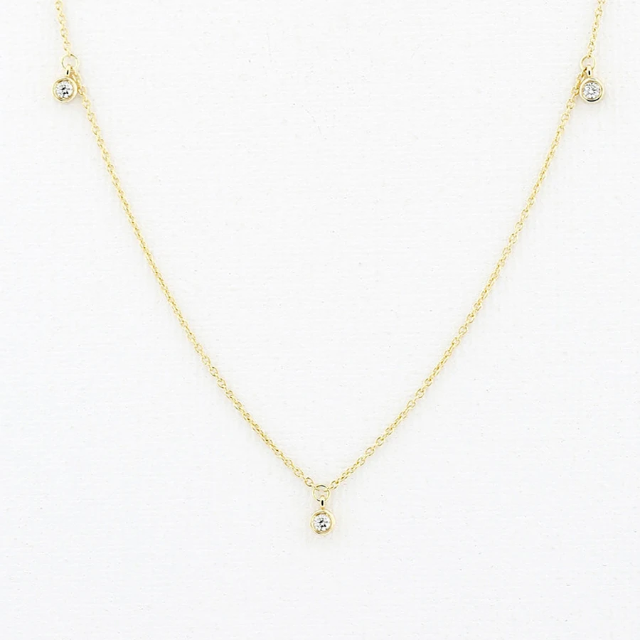 Женская подвеска из моиссанита 5 шт. 14 K желтое белое золото DF цвет 4 0 мм|pendant chain