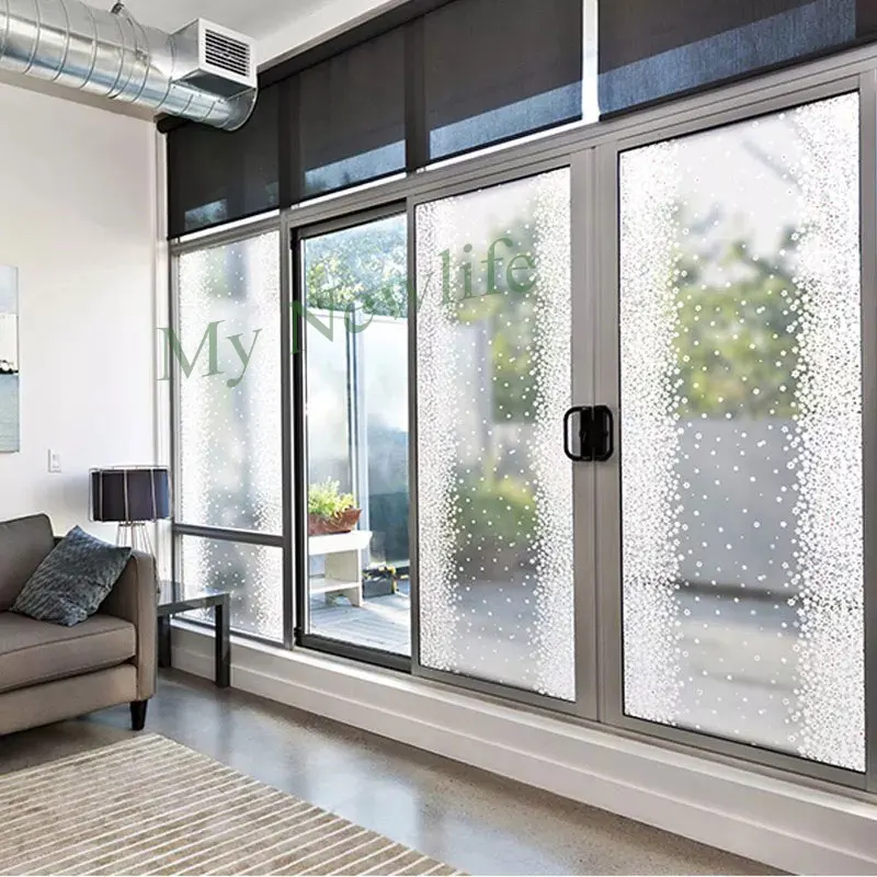Falling flower Petal dance Glass Stickers Bathroom Balcony Sliding Door