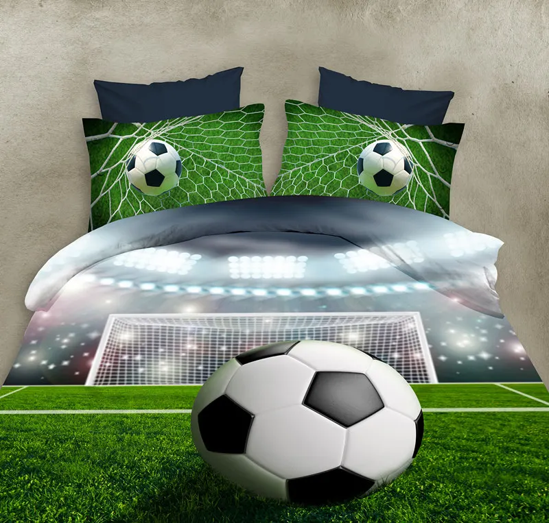 Home Textiles,Football Soccer Pattern Queen Size 3D Bedding Sets 4Pcs ...