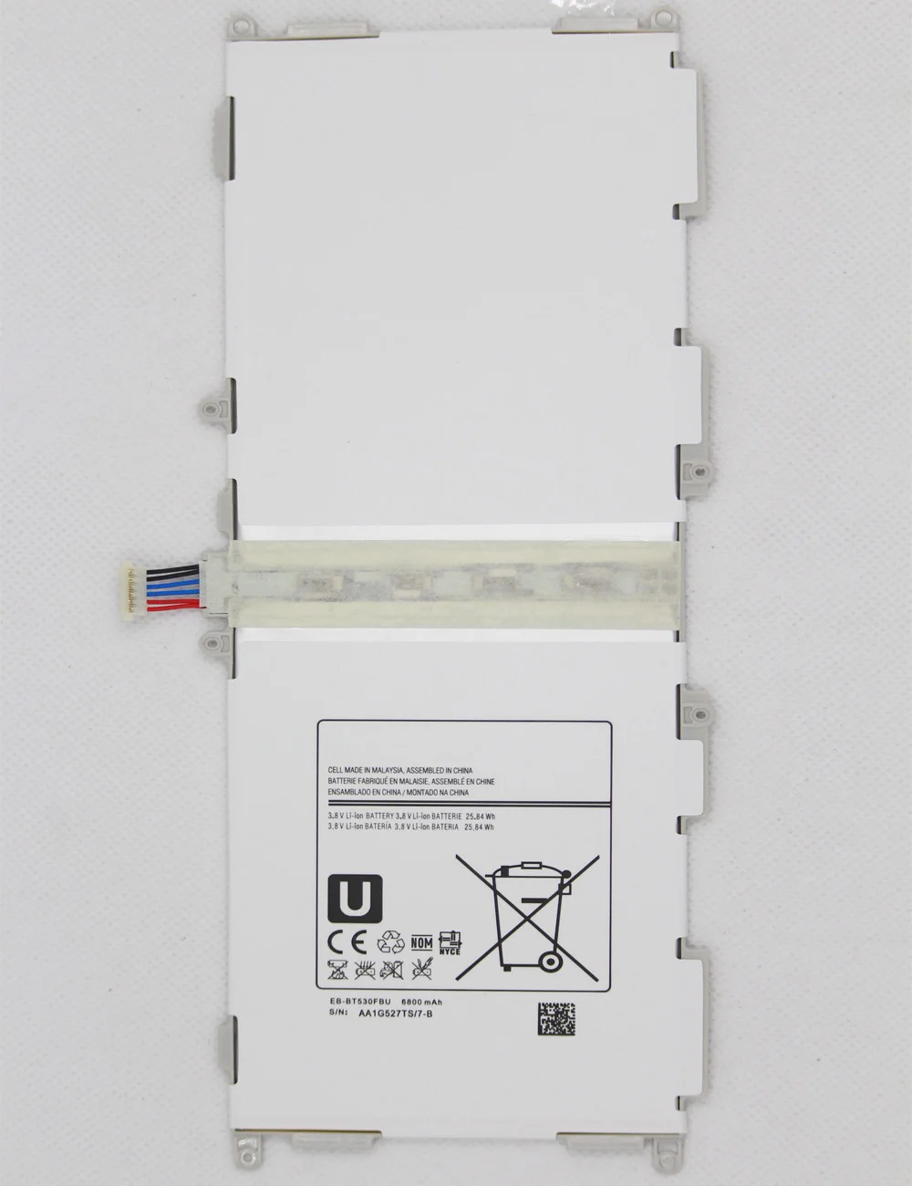 10 шт./лот Tab батарея EB BT530FBU для Samsung GALAXY 4 SM T530 T531 T535 T537 T533 6800 мАч планшет
