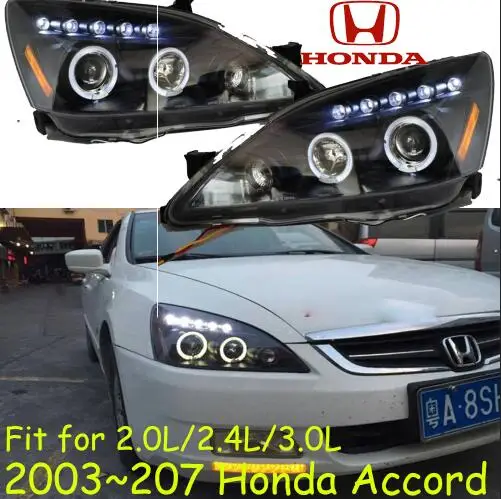 2003~ 2007 год стайлинга автомобилей для Accord фар автомобиля аксессуары светодиодный DRL Противотуманные фары для Accord фара - Цвет: Model1 style